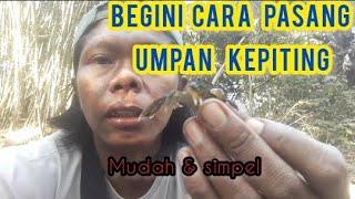 CARA SIMPEL PASANG UMPAN PAKAI KEPITING..mancing pakai umpan dari alam yang jitu #microfishing