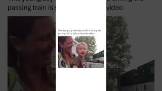 This boy realizing his dad is driving the passing train is still my favourite video…️ #dad #son