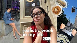 a realistic week in my life in nyc  work events sister dates & early mornings