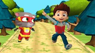 КТО КРУЧЕ? ГЕРОЙ КОТ ТОМ - TALKING TOM HERO VS РАЙДЕР ЩЕНЯЧИЙ ПАТРУЛЬ