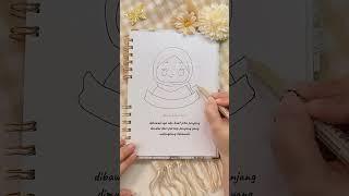 Tutorial Gambar Wanita Berhijab Aesthetic @cathfloart ​⁠​⁠