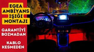 EGEA AMBİYANS IŞIĞI MONTAJI  GARANTİ BOZMADAN KABLO KESMEDEN  EGEA ÇOK RENKLİ AMBİYANS AYDINLATMA