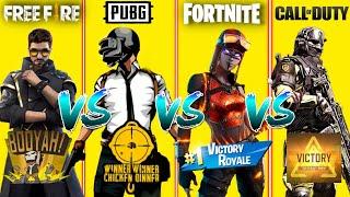 CALL OF DUTY vs FORTNITE vs PUBG  vs FREEFIRE All Mobile WHO WILL WIN?........... #Freefire