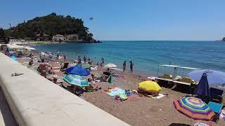 Petrovac Montenegro T+29C°  July - #353 - Virtual Walking Tour around the City - Travel Guide