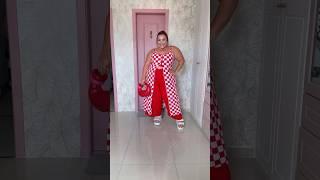 GRWM • Look plus size com pantalona vermelha ️‍