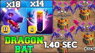 Th16  Dragon & Bat Spell Attack Strategy 2024 18 Dragon +14 Bat Spell  Clash of clans