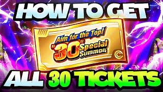 DOUBLE SSR RATE *FREE* 30 TICKET MULTI SUMMON How To Get All Special Tickets  DBZ Dokkan Battle