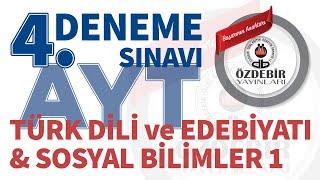 Şubat 2024 - YKS 4. Deneme Sınavı AYT TÜRK DİLİ ve SOSYAL BİLİMLER 1 Çözüm Videoları