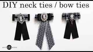 Necktie brooch tutorial Victorian style bow Bow sewing tutorial DIY bow Fashion diy Anita Benko