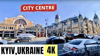 KYIV UKRAINE  4K CITY CENTRE Walking Tour — Lva Tolstogo to National Opera of Ukraine