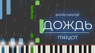 PIANO TUTORIAL  ДОЖДЬ - MAYOT  на пианино