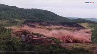 Momento exato do rompimento da barragem em Brumadinho MG