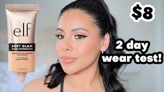 *NEW* $8 e.l.f. Soft Glam Satin Foundation 2 Day Wear Test