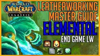 Classic Vanilla WoW professions  Elemental Leatherworking Master Guide Leatherworking WoW