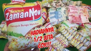 VIRAL HADIAH UANGNYA 12 JUTA LEBIH - SNACK ZAMAN NOW 3 BAL