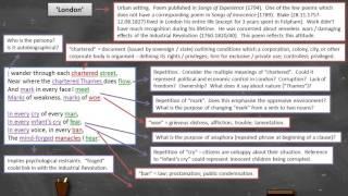 William Blake - ‘London’ - Annotation