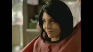 Lady long to pixie haircut in barbershop in Diet Coke ad HD remaster
