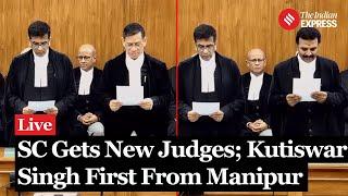 Supreme Court Gets Two Judges Justice Nongmeikapam Kotiswar Justice R Mahadevan Take Oath