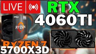 PC DE R$ 6.73718 - RYZEN 7 5700X3D com RTX 4060 TI - Testes em LIVE com Gameplay