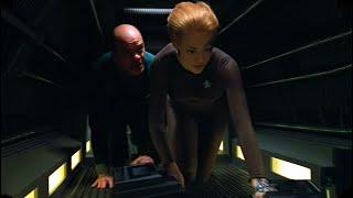 Seven of Nine & the Doctor make repairs  HD Upscaling  Video Enhance AI  Star Trek Voyager - One