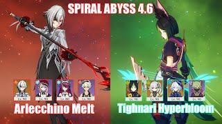 C0 Arlecchino Melt & C2 Tighnari Hyperbloom  Spiral Abyss 4.6  Genshin Impact