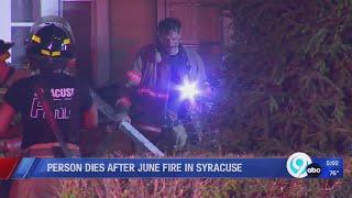 Person dies in hospital after fire in Syracuse