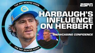 Jim Harbaugh is bringing the FIERY SIDE out of Justin Herbert   The Pat McAfee Show