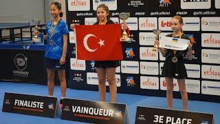 HUANG Chloé - YONTER Ela Su.  The final.  Girls.  Stiga Masters 2023