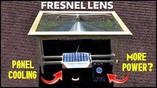 Fresnel Lens Solar Panel Experiment WITH Cooling