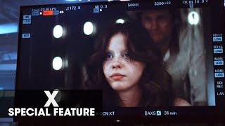 X 2022 Movie Special Feature “Mia Goth” - Mia Goth Brittany Snow