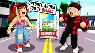 Minha NAMORADA Jogando BROOKHAVEN RP Pela PRIMEIRA VEZ ELA ME BEIJOU