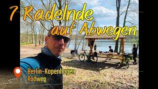 7 Radelnde auf dem Berlin-Kopenhagen Radweg  Stadtradeln - Camp Ecktannen - E-Bike 