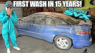 First Wash Since 2008 RARE Subaru SVX  Satisfying Car Detailing Restoration