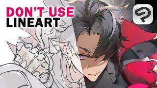 Dont use Lineart ️Full Digital Drawing Process Clip Studio Paint Speedpaint