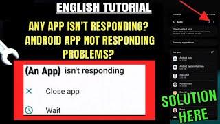 App Isnt Responding  All My Apps Are Not Responding Android  Apps Not Responding Fixed