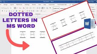 How To Make Tracing Letters In Microsoft Word 2023 Dotted Letters In MS Word