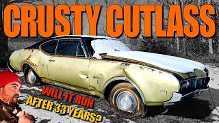 CRUSTY Cutlass - Will it Run and Drive After 33 Years? Rustiest Oldsmobile