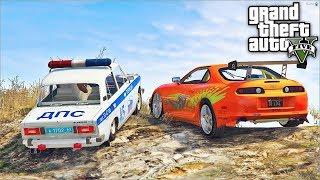 ПОГОНЯ В GTA 5 - УГОНЯЕМ НА ТОЙОТА СУПРА ОТ КОПОВ TOYOTA SUPRA ТОПИТ ОТ ПОЛИЦЕЙСКИХ ГАРВИН