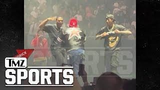 DeMar DeRozan Russ Westbrook Dance On Stage With Kendrick Lamar LeBron In Crowd  TMZ Sports