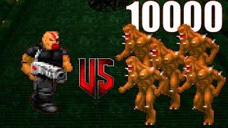 Black Chaingunner EX vs 10000 imps - Colorful Hell Monster Infighting - DOOM RETRO ARENA