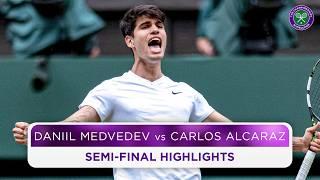 Stunning semi-final  Daniil Medvedev vs Carlos Alcaraz  Highlights  Wimbledon 2024