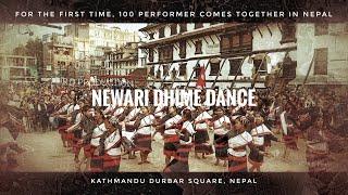 Newari Dhime Dance  100 Performers in Basantapur  International Folk Festival  Nepal
