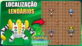 LOCALIZAÇÃO DOS LENDÁRIOS REGIROCK REGICE REGISTEEL E REGIGIGAS - POKÉMON INCLEMENT EMERALD