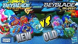 Beyblade Burst *OLD SCHOOL vs. NEW SCHOOL* Battles  Takara Tomy GT vs Hasbro Burst