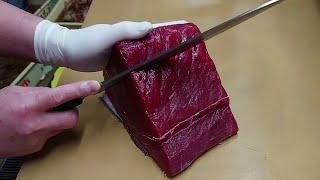 Tuna Maguro Sashimi cutting - CUTTING Tuna For SASHIMI & SUSHI