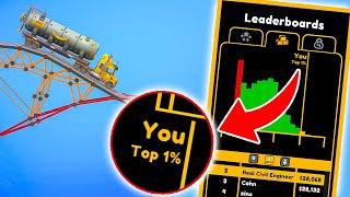 Getting top 1% on the HARDEST LEVEL in Poly Bridge 3