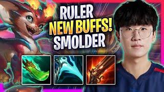 RULER TRIES SMOLDER WITH NEW BUFFS - JDG Ruler Plays Smolder ADC vs Jinx  Season 2024