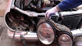 Снятие передней фары Mercedes W210 Headlight Removal