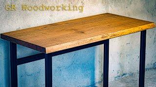 Oak desk making