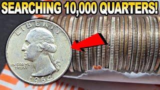 10000 QUARTERS SEARCHED - COIN ROLL HUNTING